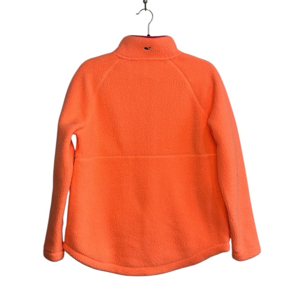 Vineyard Vines Neon Orange Sherpa with Hot Pink Trim size M - Picture 3 of 9